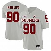 Oklahoma Sooners 90 Jordan Phillips White College Football Jersey Dzhi,baseball caps,new era cap wholesale,wholesale hats